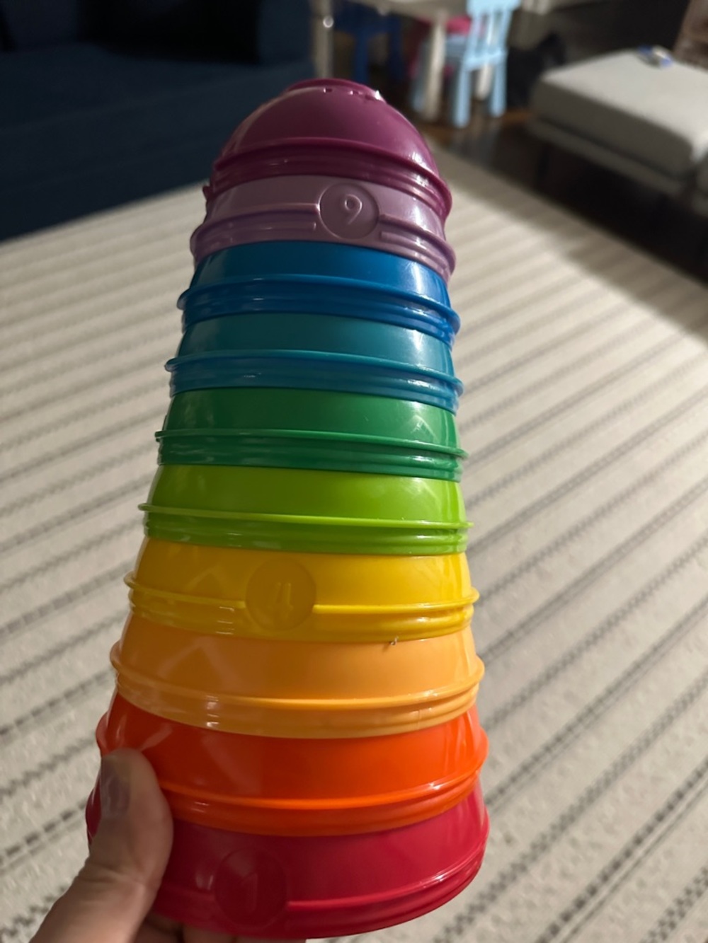 Stacking Cups Set - Multi Color Learning Cups for Toddlers